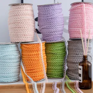 Nastro in pizzo elastico colorato da 1,5 cm in tonalità pastello per decorazioni fai-da-te