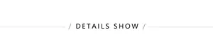 Detailed section divider showing text details show with minimalist grey lines on white background