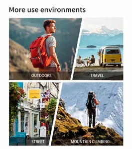 Outdoor-Wanderrucksack in Rot und Grau für Trekking- und Reiseeinsätze im Freien