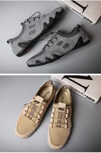 Details von Herren Freizeitschuhen mit atmungsaktivem Mesh und elastischen Schnürsenkeln