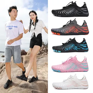 Unisex Quick-Drying Aqua Shoes Non-Slip Rubber Sole Breathable Mesh Wading Shoes For Beach Swimming Snorkeling Outdoor Sport