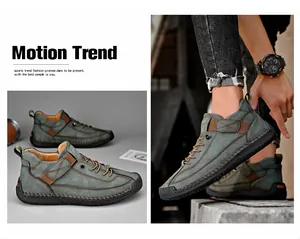 Dettaglio di stivali outdoor verde militare con cuciture e cinturino in velcro