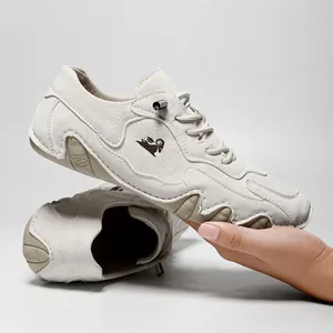 Chaussures de Randonnée Décontractées Unisexe Cuir Synthétique Respirant Semelle en Caoutchouc Antidérapante Ondulée Chaussures de Marche Sportives