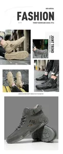Détail de baskets hautes chaudes avec semelles en caoutchouc antidérapantes et doublure polaire