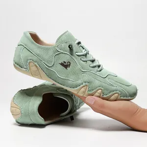Chaussures de loisirs extérieur homme vert menthe avec semelles crantées ondulées