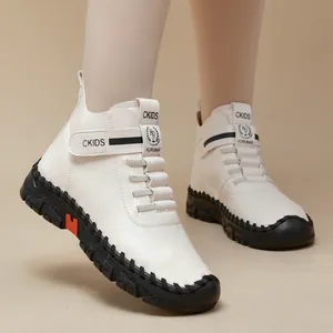 Women's Fashion Martin Boots Casual Microfiber Leather Ankle Boots Warm Non-Slip Soft Sole Flat Shoes For Autumn Winter