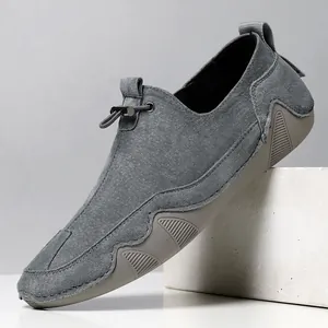 Unisex Casual Microvezel Loafers Ademende Slip-on Schoenen Met Rubberen Zool Antislip Mocassins Voor Dagelijks Wandelen Reizen