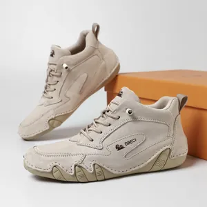 Women's High Top Genuine Pigskin Leather Martin Boots Autumn Winter Casual Sports Shoes Versatile Non-slip Short Boots