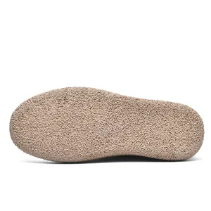 Bottes Martin pour hommes en cuir dépoli avec semelle épaisse antidérapante beige