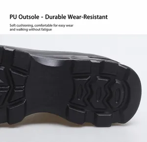 Close-up of lightweight PU outsole with anti-slip texture and cushioning features