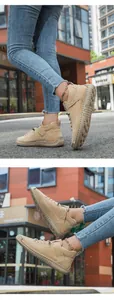Detail of hand-stitched seams and non-slip rubber sole on khaki outdoor shoes