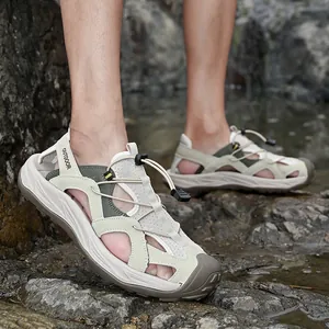 Men's outdoor sports sandals with breathable hollow design and anti-slip rubber sole