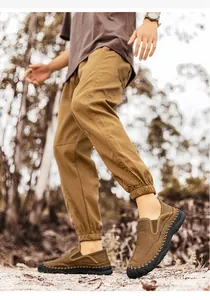 Ανδρικά παπούτσια outdoor με χειροποίητες ραφές και ανθεκτική σόλα από καουτσούκ