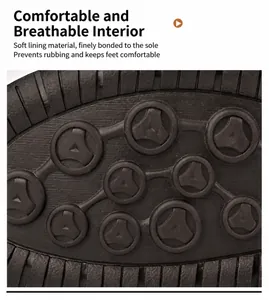 Detail van zachte ademende binnenzool met antislip massagetextuur voor herenschoenen