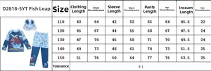 Détails du tableau des tailles pour maillot de bain garçon avec mesures de buste et longueur