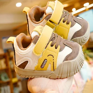 Chaussures de Marche pour Bébé en Maille Respirante Antidérapante Semelle Souple Baskets à Scratch Pour Garçons Filles