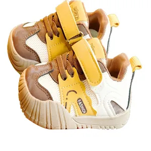 Baskets respirantes pour tout-petits avec semelles antidérapantes et velcro pour 1-3 ans
