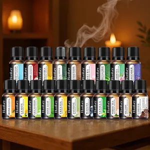 Coffret d'huiles essentielles hydrosolubles aux parfums variés en flacons de 10ml