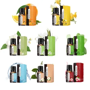 Lot de 8 huiles essentielles naturelles 10ml pour humidificateur aux parfums floraux
