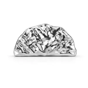 Women Evening Clutch Bag Liquid Metal Acrylic Crossbody Purse With Chain Strap For Party Wedding Dinner Elegant Punk Style