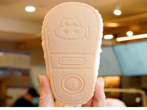 Close-up of flexible soft rubber sole with non-slip texture for baby walker shoes