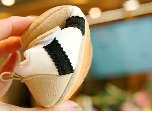 Detail showing the ultra-flexible soft sole of these toddler walking shoes