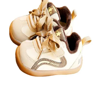 Chaussures de marche d'hiver pour bébé avec doublure polaire et semelle antidérapante