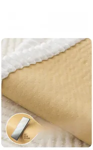 Detail of non-slip silicone backing on thick plush sofa cushion with high grip surface