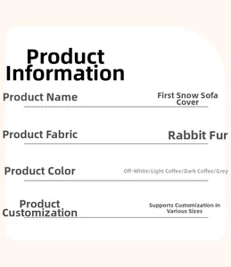 Liste détaillée des housses de canapé en fausse fourrure de lapin de style français