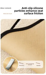 Detail of anti-slip silicone particles on plush sofa cover with non-skid 45-degree test
