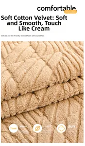 Macro shot of soft sherpa fabric with embossed leaf patterns for sofa covers