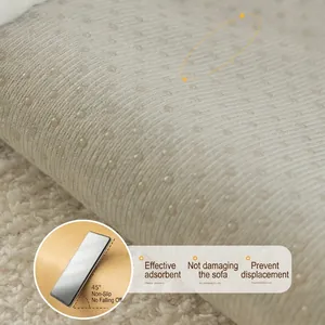 Modern minimalist anti-slip sofa cover with silicone particles and 45 degree tilt grip