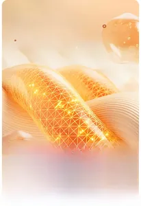 Micro-fiber view showing thermal heat-trapping fabric and temperature-regulating technology