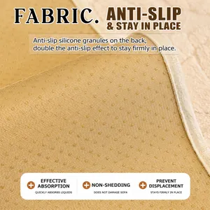 Thick velvet non-slip sofa cover with silicone particles for warm protection
