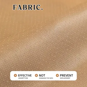 Thickened non-slip sofa cover with brown silicone grip backing for secure placement
