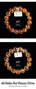 Gedetailleerde weergave van 13 mm en 15 mm natuurlijke gele citrien kristallen kralen