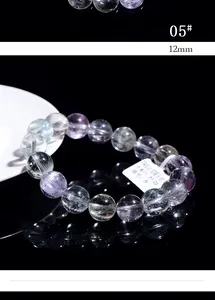 Macro detail of 12mm cat-eye Kunzite crystal beads with high-grade natural textures