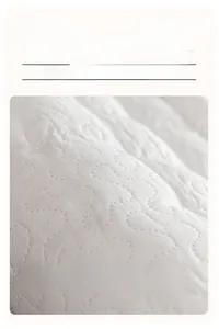 Macro shot of white flannel sofa cushion backing with non-slip silicone particles