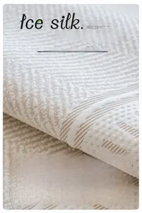 Macro shot of ice silk sofa cover fabric showing herringbone pattern and cooling mesh