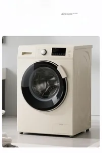 Detail showing machine washable ice silk sofa cover inside a drum washing machine