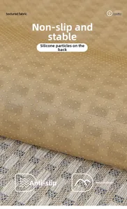Macro detail of anti-slip silicone granules on the back of chenille sofa cover fabric