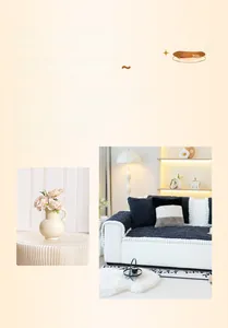 Gros plan sur la housse de canapé jacquard épaisse avec texture polaire et motif floral