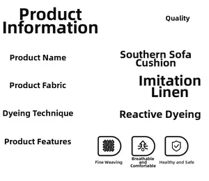 Detailed chart of linen sofa cover fabric showing weave quality and breathable material