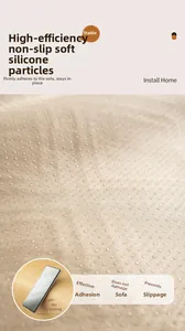 Detailed macro view of the non-slip silicone particles on the thick sofa cushion cover
