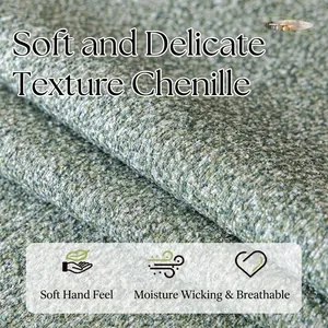 Thickened chenille sofa cover with non-slip texture and soft breathable woven fabric