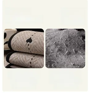 Detail comparison showing high-density chenille fabric quality versus low-grade pilling material