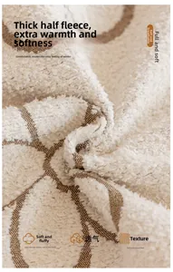 Macro shot of minimalist plush irregular sofa cushion with thick textured weave