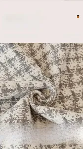 Vue détaillée du tissu chenille haute densité avec texture jacquard tissée de luxe