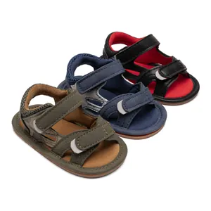 Baby Boys Camouflage Sandals Summer PU Leather Anti-Slip Soft Sole Hook And Loop First Walkers Beach Shoes