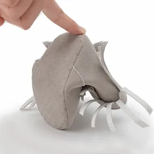 Flexible grey baby fringe boots with soft non-slip soles and suede texture design